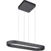 Paul Neuhaus Hanglamp Q-Stretto, dimbaar, zwart, Woon-/ Eetkamer, metaal, Modern