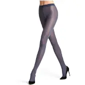 Falke Slick Skin gedessineerd materiaal half ondoorzichtig 40 DEN panty dames blauw - maat M-L
