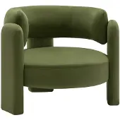 Sweeek Driepoot fauteuil in fluweel Groen
