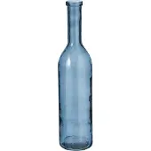 Mica Decorations fles rioja glas maat in cm: 75 x 18 lichtblauw