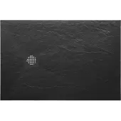 Wiesbaden Douchebak Stonea Antislip Composiet 90x160x3 cm Inkortbaar Mat Zwart