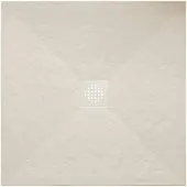 Wiesbaden Douchebak Stonea Antislip Composiet 90x90x3 cm Inkortbaar Beige