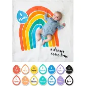 Lulujo Baby's First Year - swaddle & cards - A Dream Come True
