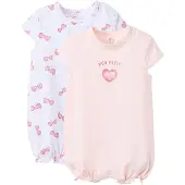 Zippy 3107113001 Playsuit 2 Eenheden Wit,Roze 9-12 Months Meisjes