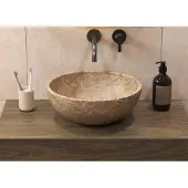 Salenzi Emperador Taupe Waskom 40x40x15cm Diep Opbouwmodel