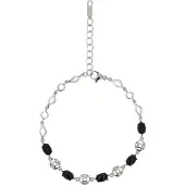 NAEMI Armband zwart / zilver / transparant