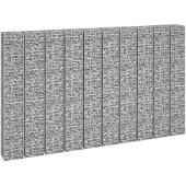 vidaXL Gabionen verhoogde plantenbakken, 4 stuks, 30x30x50/100/150/200 cm, staal