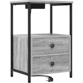 vidaXL Nachtkastje Grijs Sonoma 40 x 31 x 60 cm Bewerkt hout