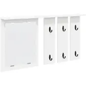 vidaXL Wandgemonteerde kapstok Muurmontage Wit 84 x 10 x 80 cm