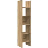 vidaXL Boekenkast 5-laags 40 x 35 x 180 cm Bewerkt hout Artisan Eiken