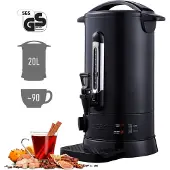 Arebos Catering Koker 20 L | roestvrij Staal Warmwaterdispenser 1650W | Heetwaterkoker | Theekoker met traploze temperatuurregelaar 30-110 °C |Thee Koffie Glühwein Ketel | Waterkoker | Glühweinfornuis