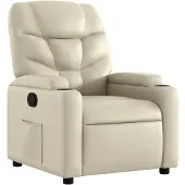 vidaXL Relaxfauteuil Crème Kunstleer