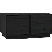 vidaXL Salontafel 80x50x40 cm massief grenenhout zwart