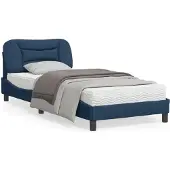 vidaXL Bedframe zonder matras "Hvar", blauw, 80x200 cm, gestoffeerd