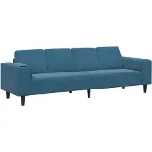 vidaXL Woonkamerbank Blauw 250 x 77 x 76 cm