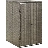 vidaXL Containerberging enkel 70x80x117 cm poly rattan grijs