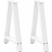 vidaXL Eettafelpoten 2 st A-vormig 60x(72-73) cm staal wit