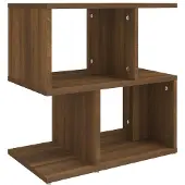 vidaXL Nachtkastje 50x30x51,5 cm bewerkt hout bruin eikenkleur