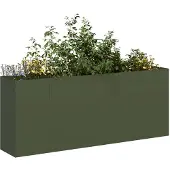 vidaXL Plantenbak 200x40x80 cm koudgewalst staal olijfgroen