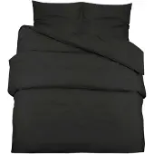 vidaXL Dekbedovertrekset 155x220 cm katoen zwart
