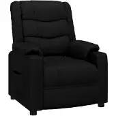 vidaXL Fauteuil verstelbaar kunstleer zwart