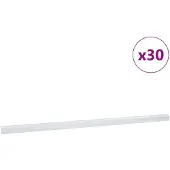 vidaXL Trapprofielen 30 st Zilver 67 x 3 x 2 cm Aluminium