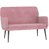 vidaXL Bankje 108x79x79 cm fluweel roze