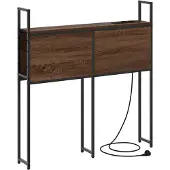 vidaXL Opslage hoofdbord met oplaadstation bruin eikenkleur