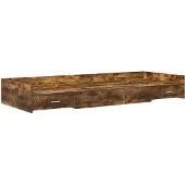 vidaXL Bedframe met lade met opslag Oud Hout 75 x 190 cm Bewerkt hout