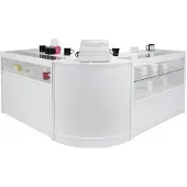 MonsterShop Gemini c1200 + cm60 toonbankset - briljant wit - 90x120/60x60 cm