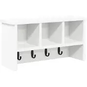 vidaXL Wandgemonteerde kapstok Muurmontage Wit 50 x 16 x 26 cm