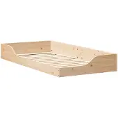 vidaXL Bedframe Bruin 75 x 190 cm Massief grenenhout