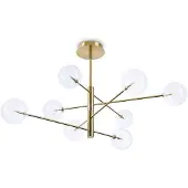 Ideal Lux Hanglamp Equinoxe, messing / goud, Woon-/ Eetkamer, metaal, hanglamp