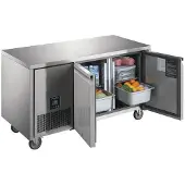 Polar U-serie tweedeurs koelwerkbank 267L