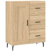 vidaXL Hoge kast 69,5x34x180 cm bewerkt hout sonoma eikenkleurig
