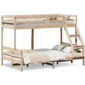 vidaXL Stapelbed massief grenenhout 80x200/120x200 cm