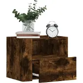 vidaXL Nachtkastje wandgemonteerd 45x30x35 cm gerookt eikenkleurig