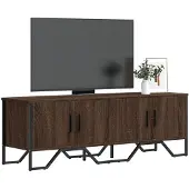 vidaXL Tv-meubel 122x34x41 cm bewerkt hout bruin eikenkleurig