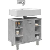 vidaXL Badkamerkast 60x32x53,5 cm spaanplaat betongrijs