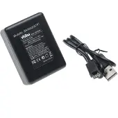 123accu GoPro SPBL1B / AHDBT-901 USB dubbellader (huismerk)