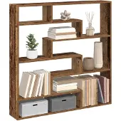 vidaXL Wandschap kubus 7 vakken bewerkt hout oud houtkleurig