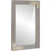vidaXL Badkamerspiegel met spiegel Grijs 70 x 50 x 2,5 cm