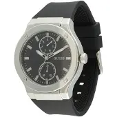 GUESS Analoog horloge 'JET' zwart / zilver