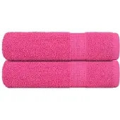 vidaXL Handdoeken FROGN 2 st 50x100 cm 360 g/m² roze