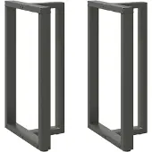 vidaXL Bartafelpoten 2 st T-vormig 60x35x(100-101) cm staal antraciet