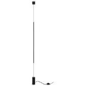 Ideal Lux LED-vloerlamp Filo, zwart, Woon-/ Eetkamer, metaal, Modern, LED vloerlamp