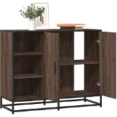 vidaXL Dressoir, bruin, eikenlook, 92x35x76 cm, houtvezel