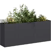 vidaXL Plantenbak 200x40x80 cm koudgewalst staal zwart
