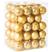 Beliani FEGEN - Set van 60 kerstballen - Goud - Synthetisch materiaal