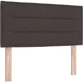vidaXL LED Hoofdbord met LED-stripverlichting Donkerbruin 90 cm Stof